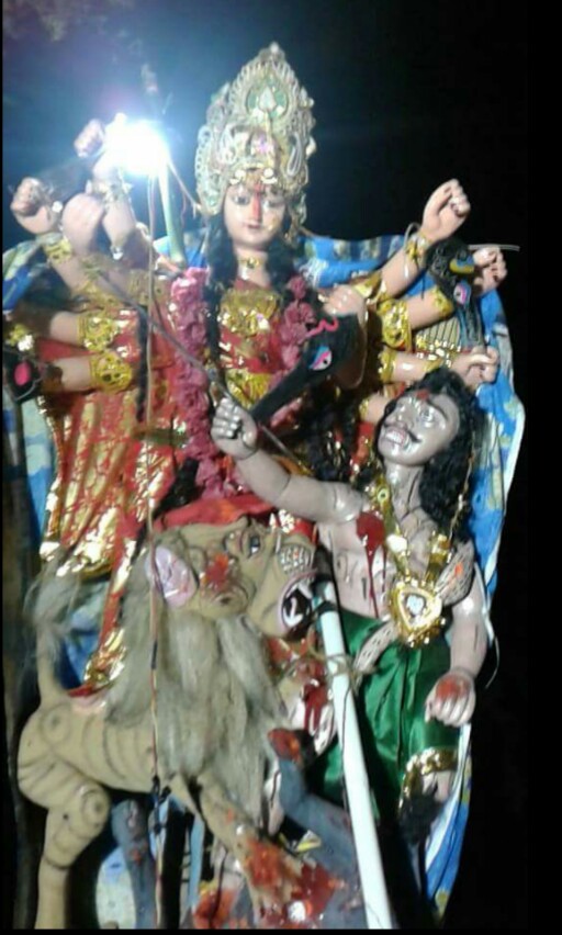 image of godess Durga in chaita (DUSHRA 2017) at the time of disperse 